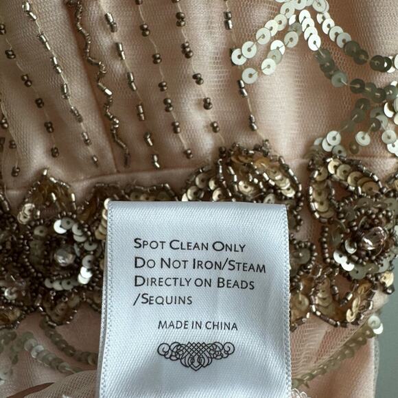 NEW Sue Wong Nocturne Gatsby Beaded Sleeveless Cocktail Mini Dress Size 8 - Picture 8 of 15